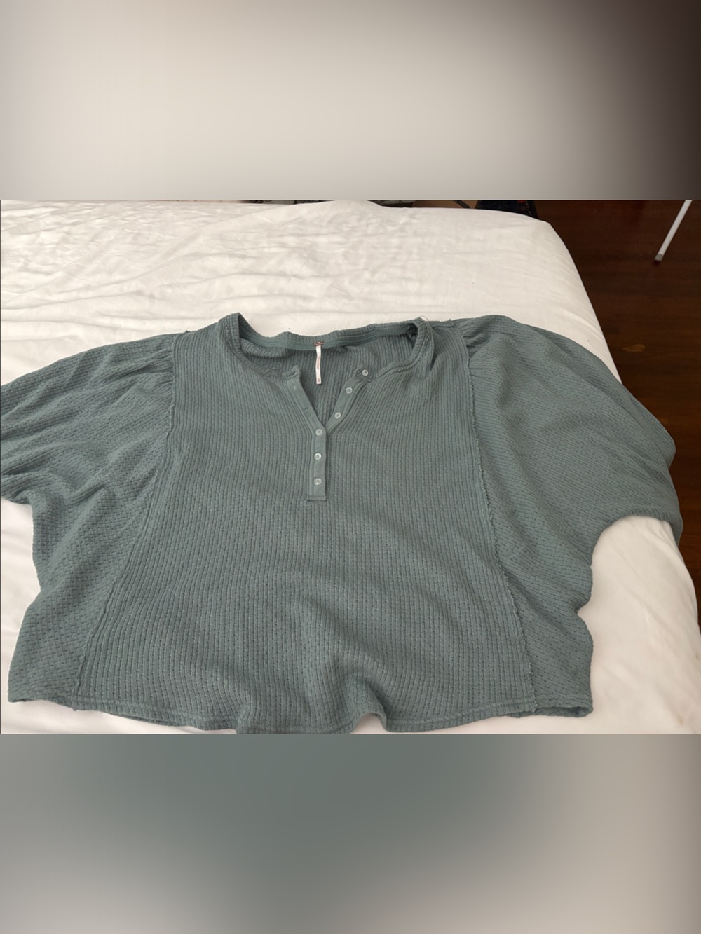 Free People Henley Pullover in Sage Green
